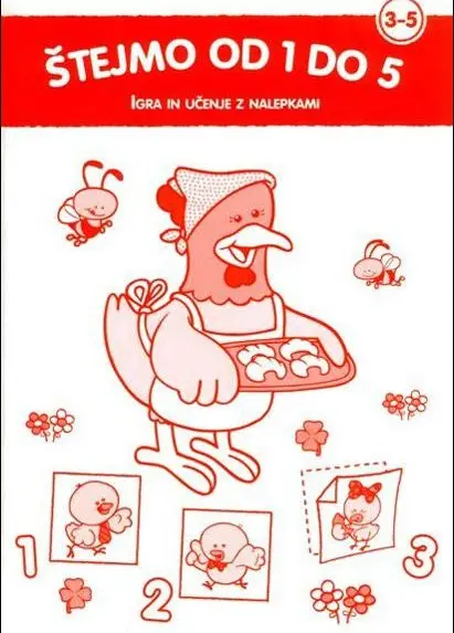 Štejmo od 1 do 5 - Igra in učenje z nalepkami