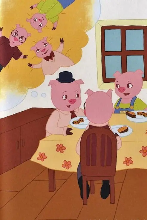 O pujsku, ki je zgradil hišico iz slame - slika 6
