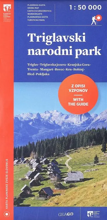 triglavski_narodni_park_1_50_000 Triglavski narodni park 1: 50 000 z opisi vzponov