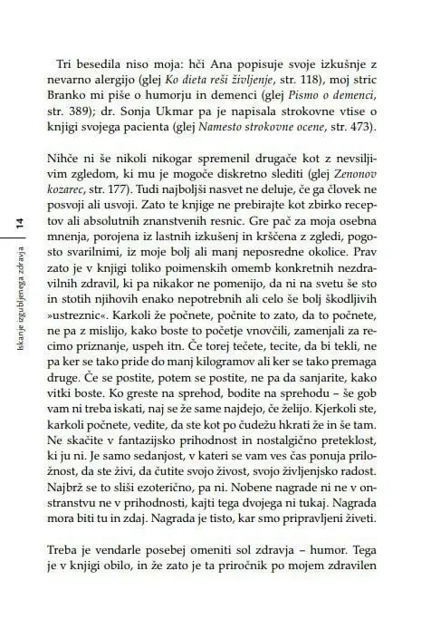 Iskanje izgubljenega zdravja: za vse, ki bi se radi ognili belih halj, belih receptov, belih laži, bele žene in črnih misli - slika 10
