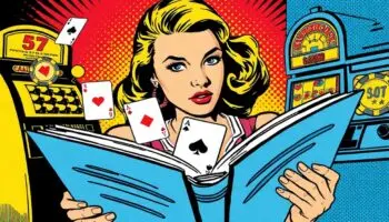 Spletne igralnice in literarne pripovedne tehnike — pop art ilustracija