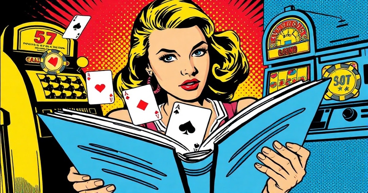 Spletne igralnice in literarne pripovedne tehnike — pop art ilustracija