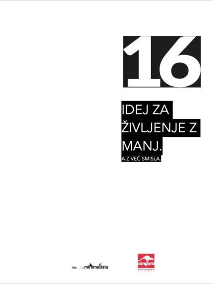 16 idej za življenje z manj: a za več smisla. E-knjiga, Knjigarna Cangura