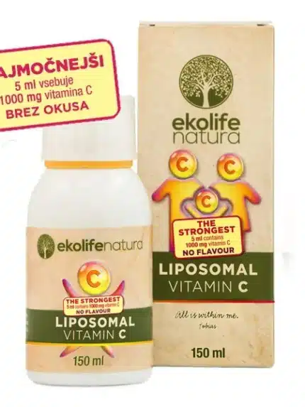 Ekolife natura Liposomski vitamin C 1000mg, 150 ml, Knjigarna Cangura