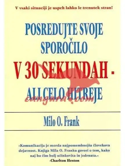 Posredujte svoje sporočilo v 30 sekundah ali celo hitreje, Knjigarna Cangura