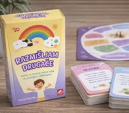 Razmišljam drugače – karte in igralna podloga – Vesna Marinko, Knjigarna Cangura