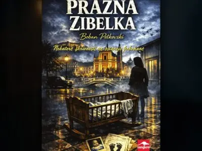 Roman Prazna zibelka Bobana Petkovskega na ozadju nočne Ljubljane